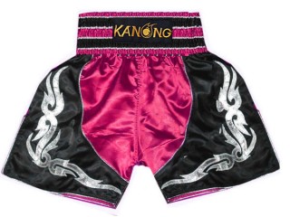 Kanong Bokseshorts Boxing Shorts : KNBSH-202-Mørk Lyserød-Sort